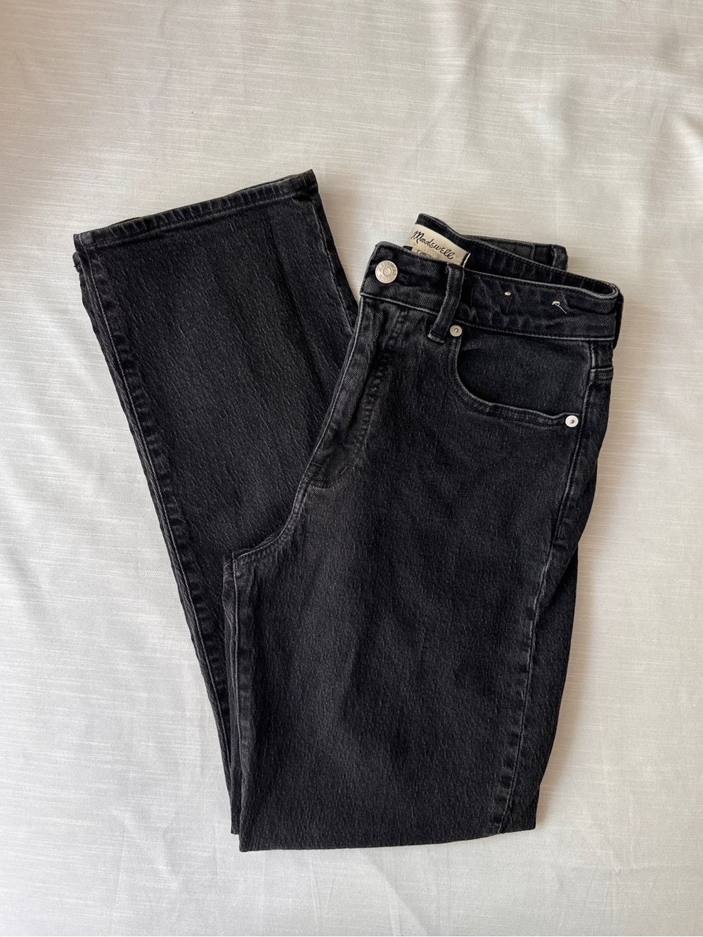 Women’s Madewell Curvy 90s Straight Denim Jeans Black Wash size 26